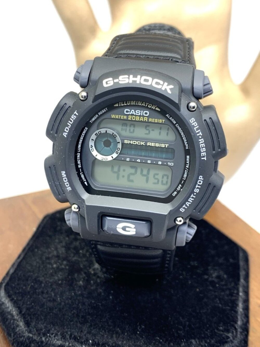Casio Men's Watch G-Shock DW9052 Black Resin Gray Nylon Digital 44mm Sport 3232